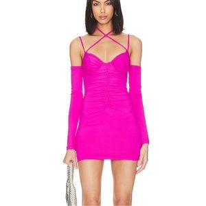 Superdown Leslie mini dress (hot pink) Super Sexy🔥
